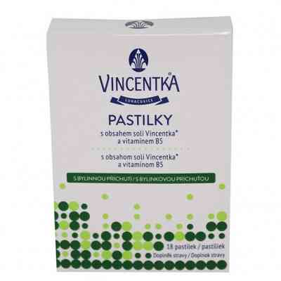 Vincentka pastilky bylinkové s vitamínem B5